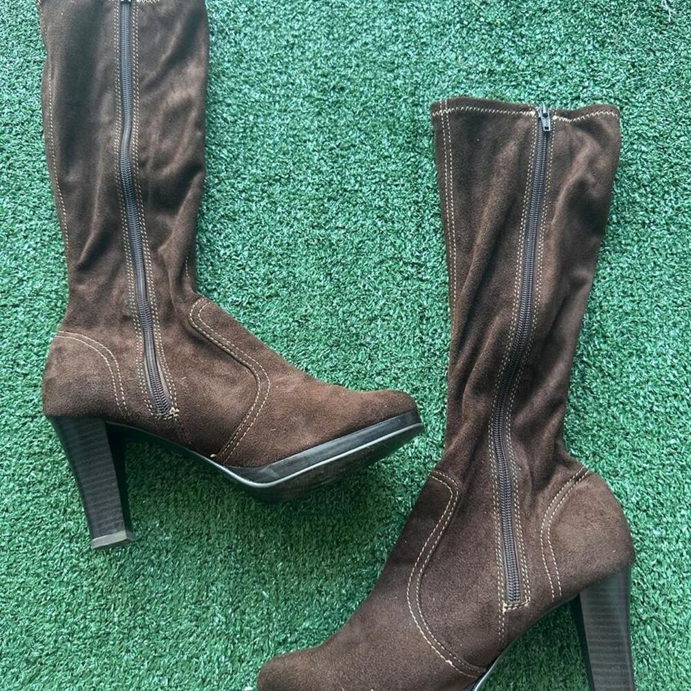 y2k vtg mudd brown suede boots - Picture 2 of 8